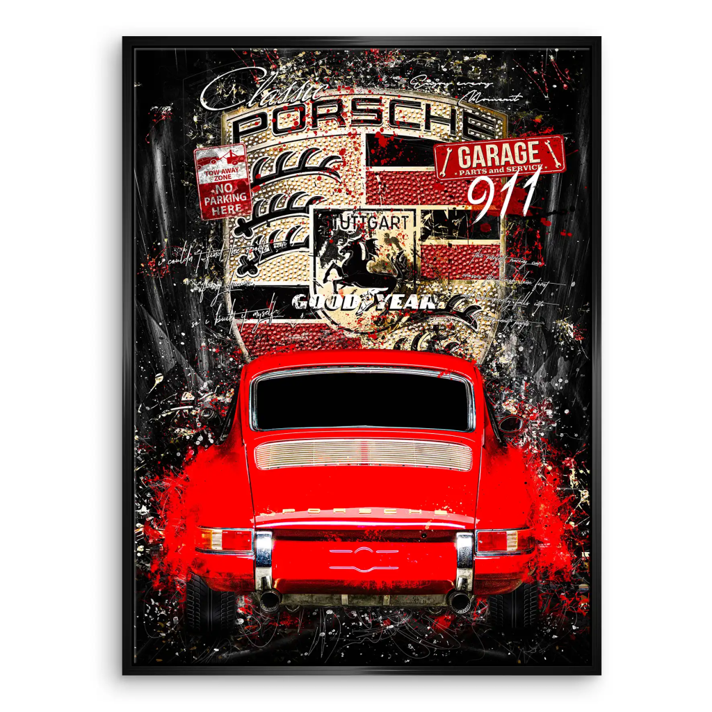 Porsche 911 Pop Art Style Leinwand Bild INGALERIE