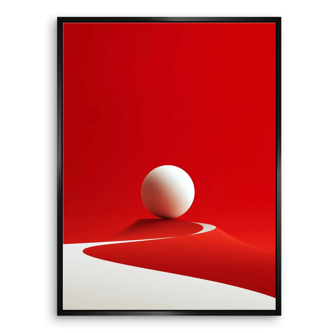 Rote Sphäre Leinwand Bild
