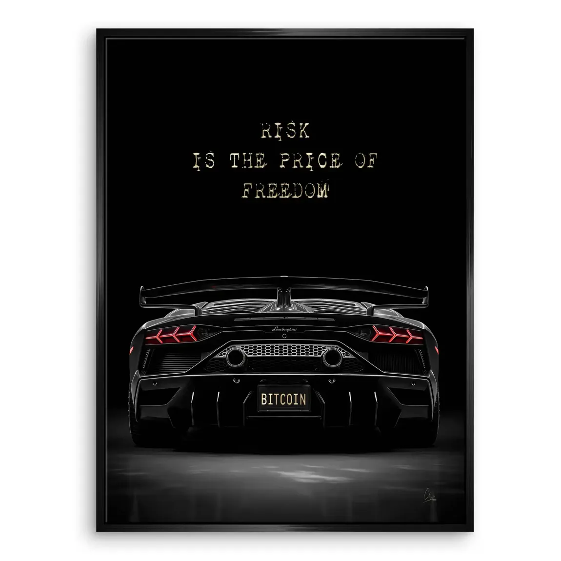 Lambo Bitcoin Leinwand Bild