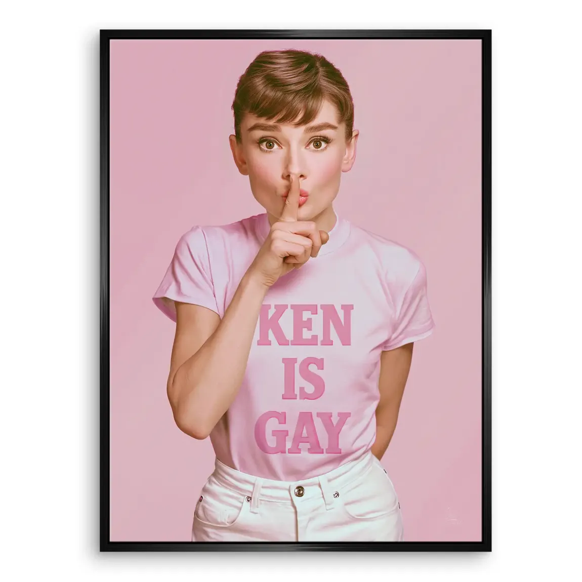 Audrey Hepburn Ken is Gay Leinwand Bild