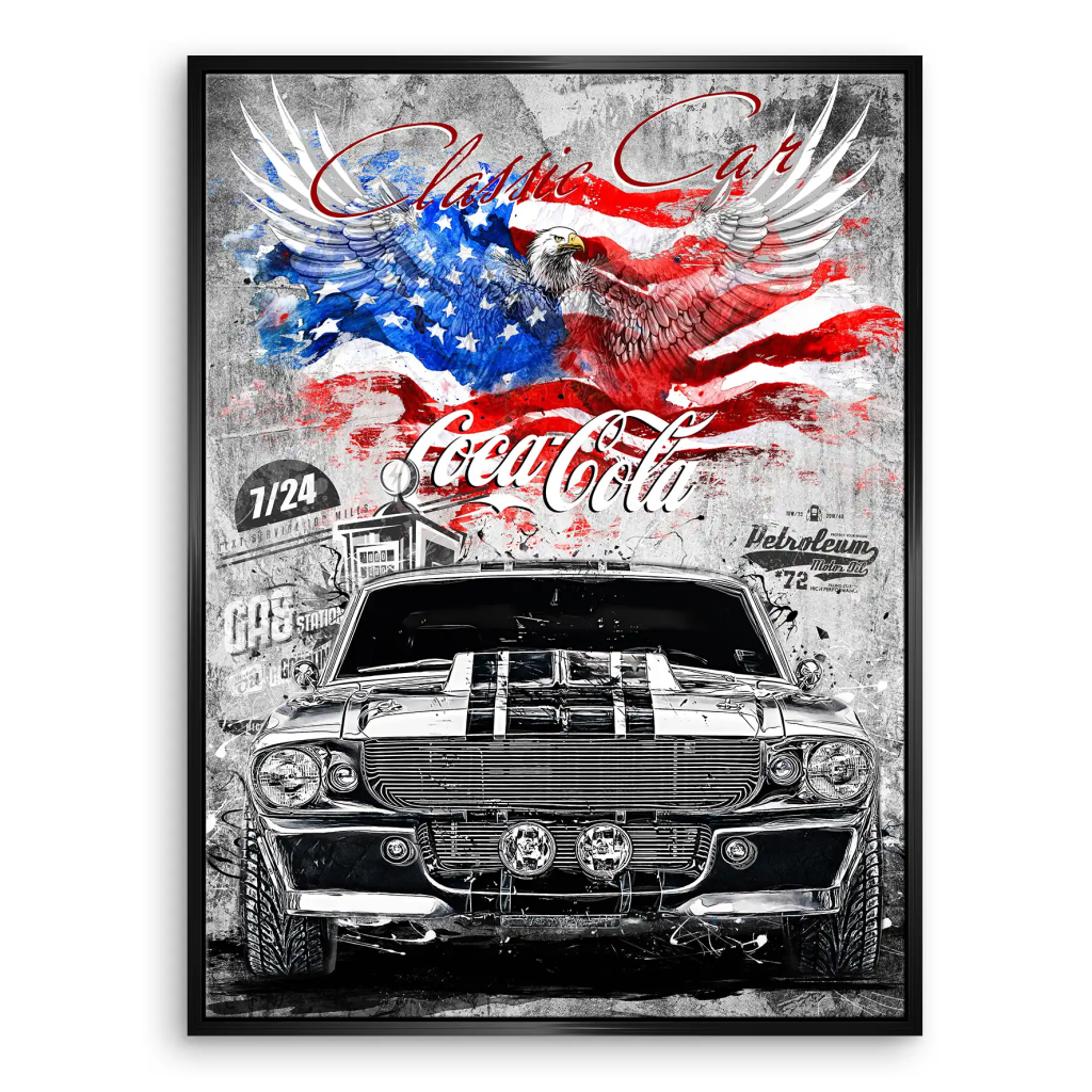 Ford Mustang Pop Art Modern Style Leinwand Bild INGALERIE