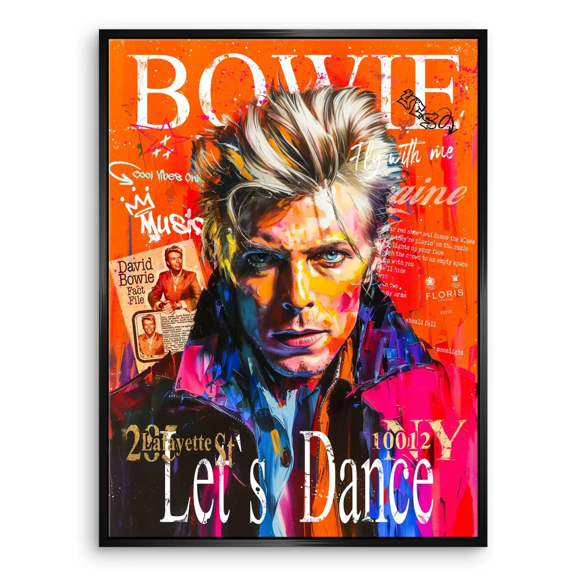 David Bowie Pop Art Vision Leinwand Bild INGALERIE