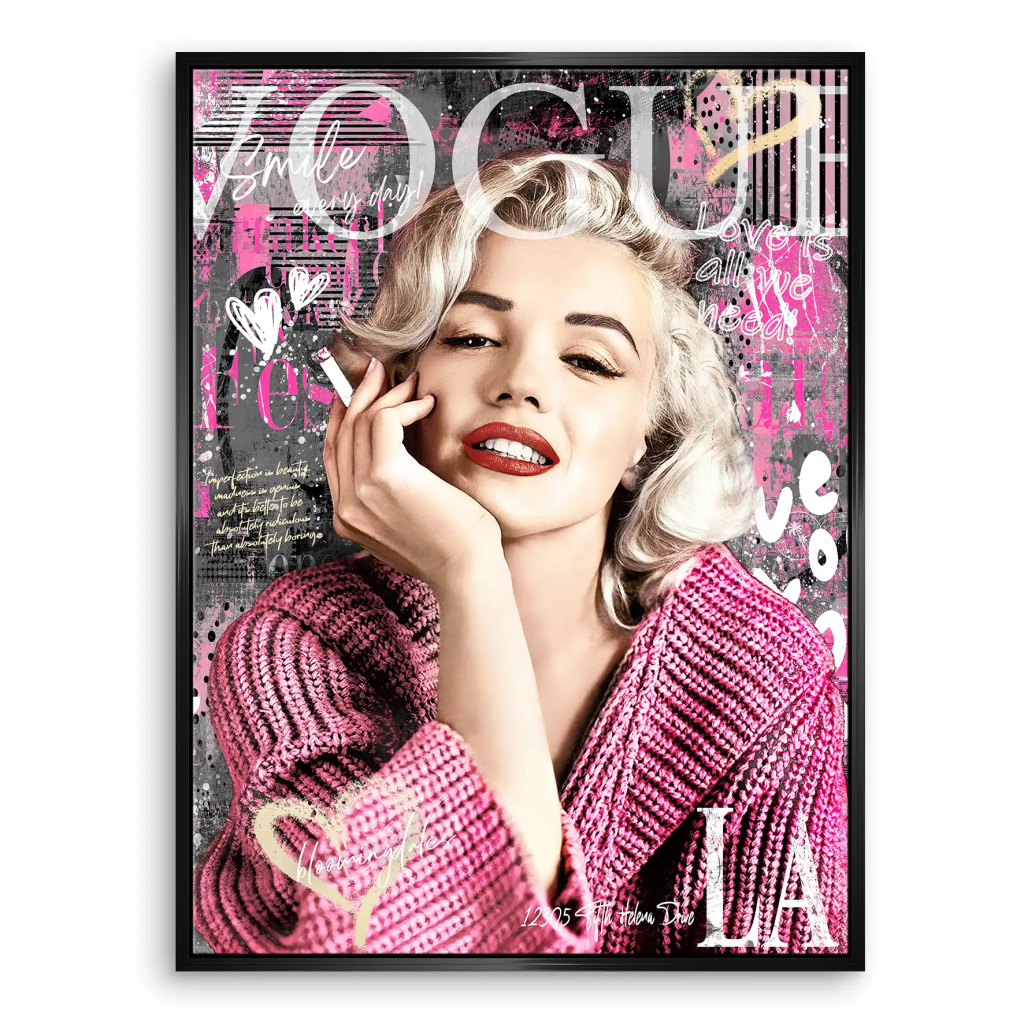 Pop Art Marilyn Monroe Vogue Leinwand Bild INGALERIE