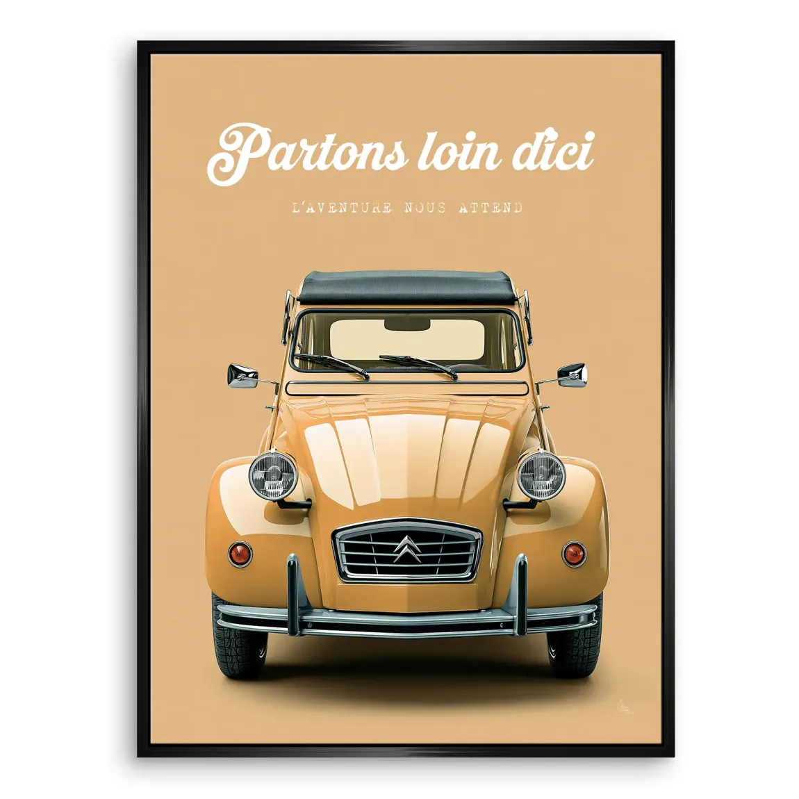 Citroen 2CV Voyage Leinwand Bild