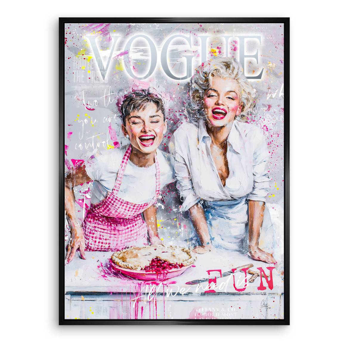 Audrey Marilyn Vogue Leinwand Bild