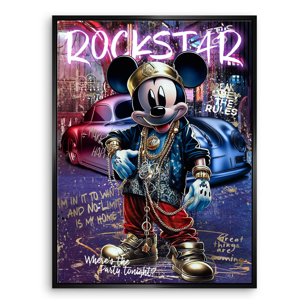 Micky Rockstar Leinwand Bild INGALERIE