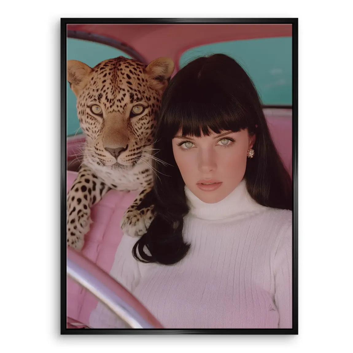 Leopard Diva Leinwand Bild