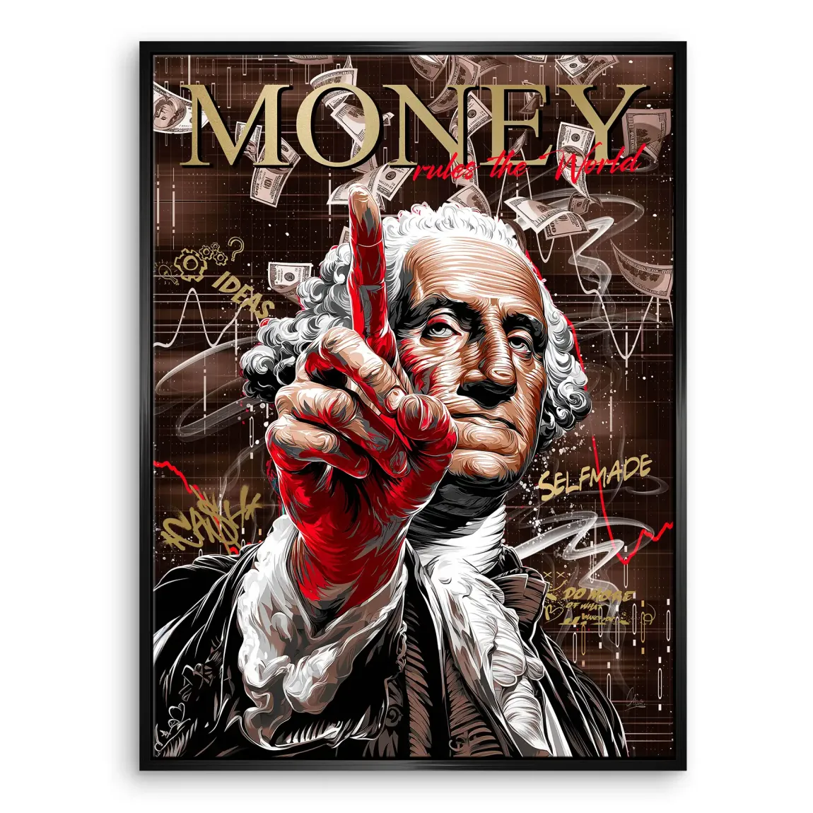 Money Vision Wallstreet Leinwand Bild