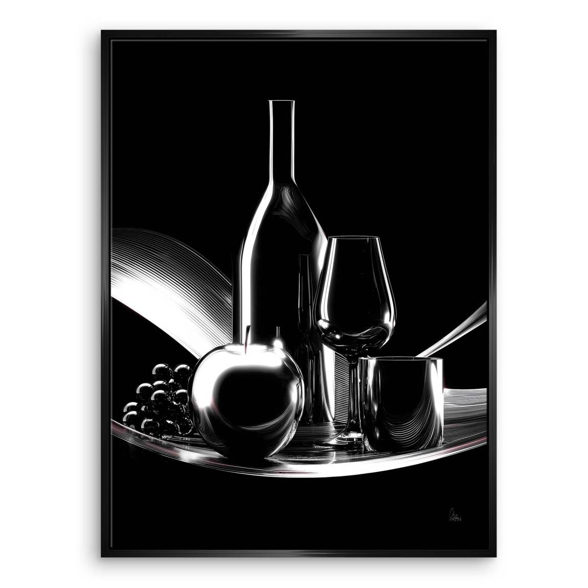 Wein Noir Leinwand Bild