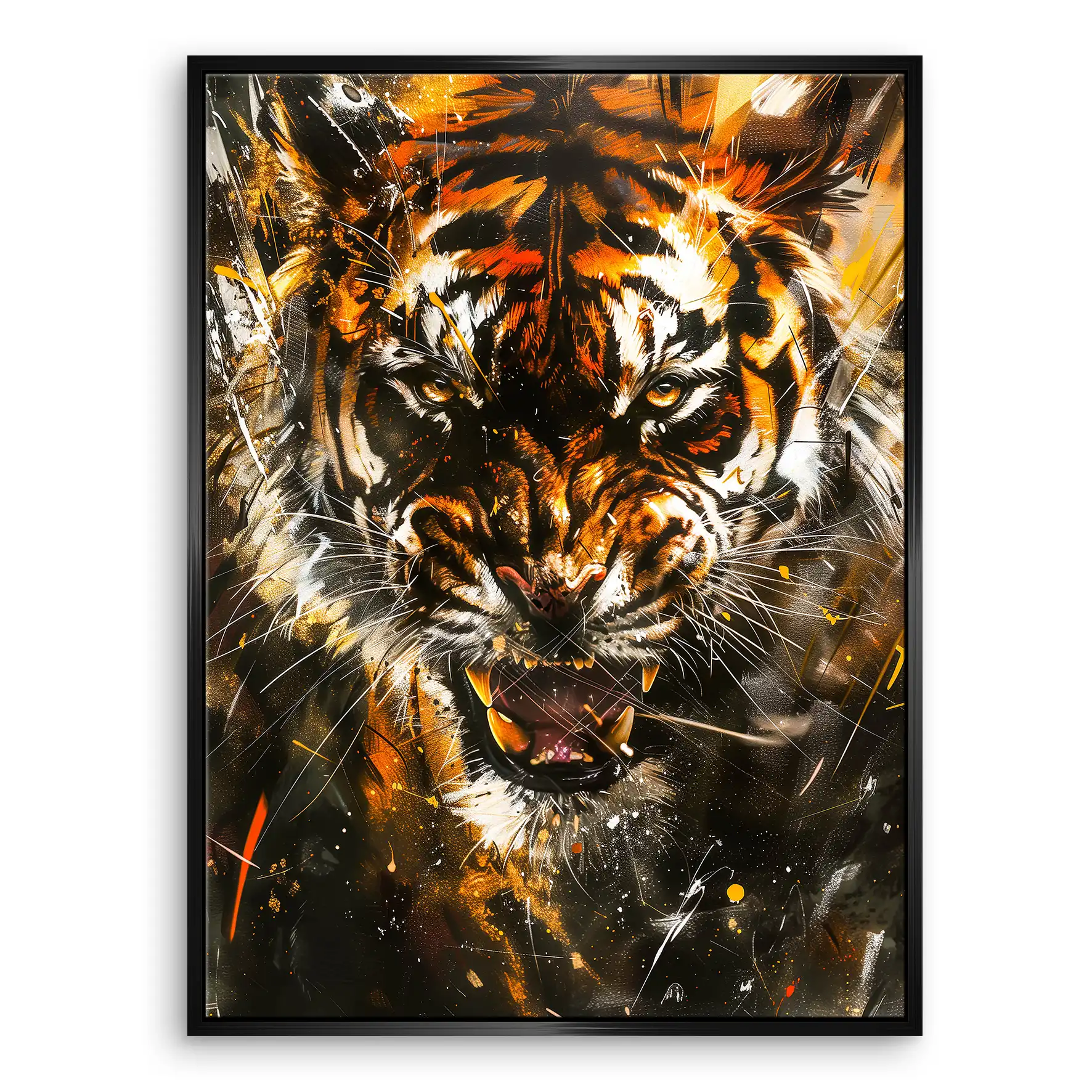 Tiger Abstrakt Leinwand Bild INGALERIE