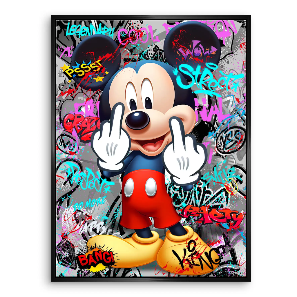 Micky Street Art Style Leinwand Bild INGALERIE