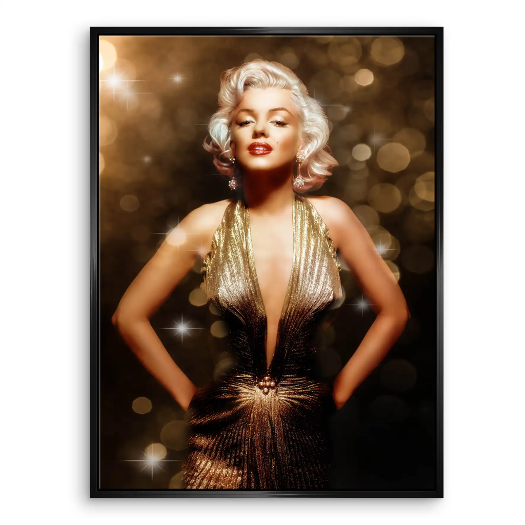 Marilyn Monroe Gold Style Leinwand Bild INGALERIE