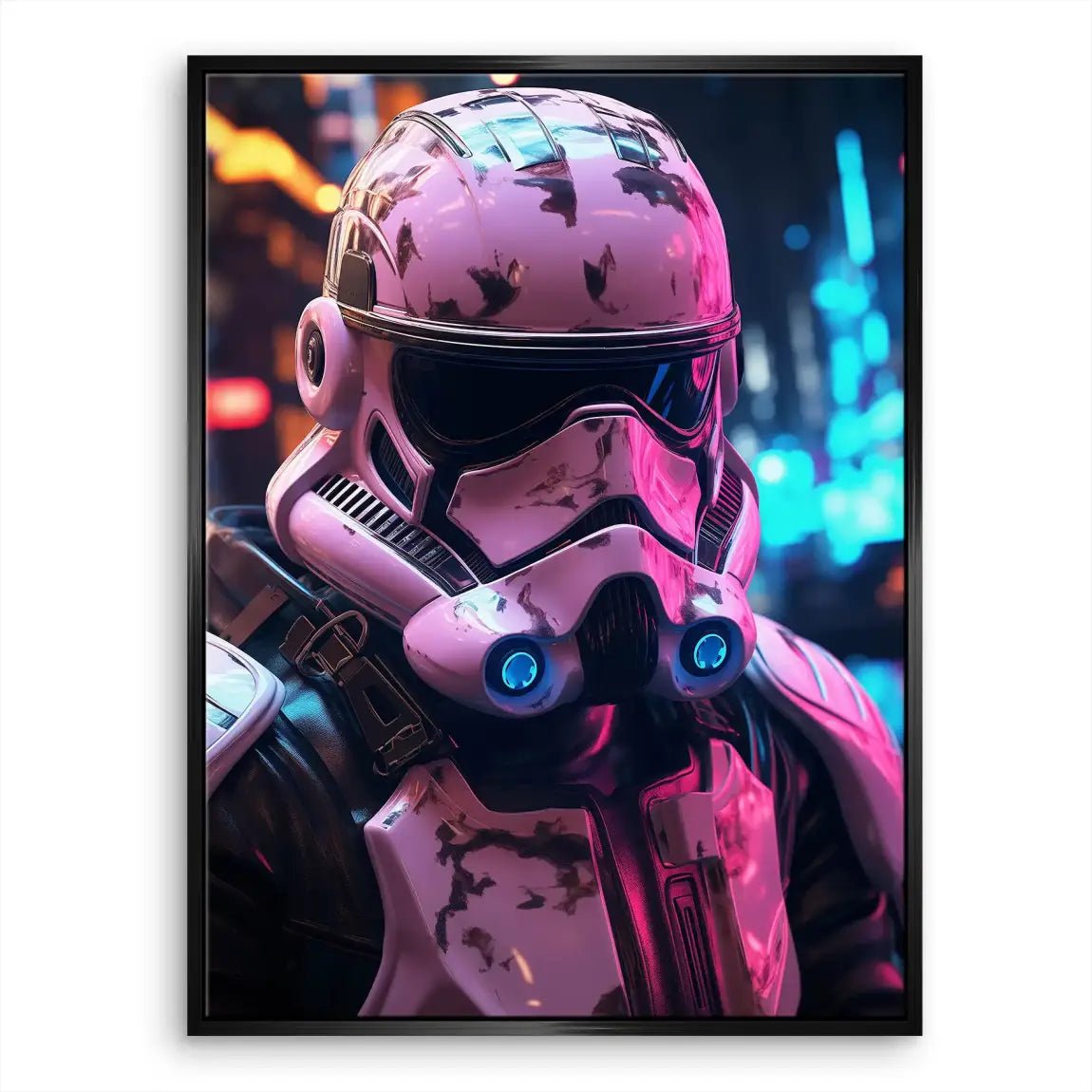 Stormtrooper Neon Style Leinwand Bild INGALERIE