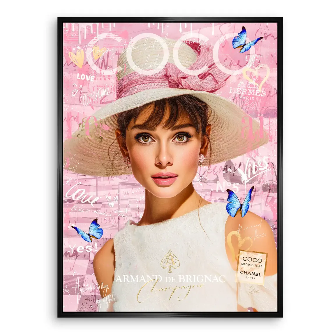 Audrey Hepburn Coco Armand Leinwand Bild INGALERIE