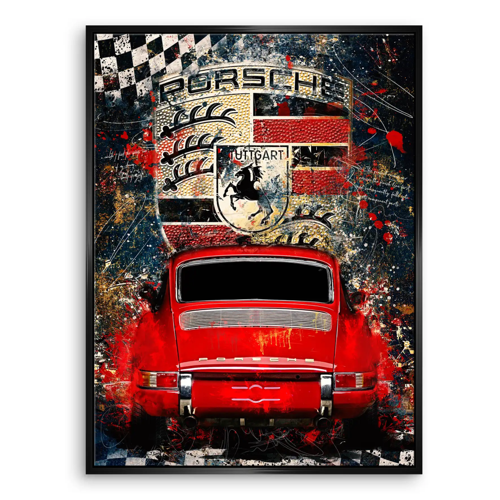 Porsche 911 Abstrakt Style Leinwandbild INGALERIE