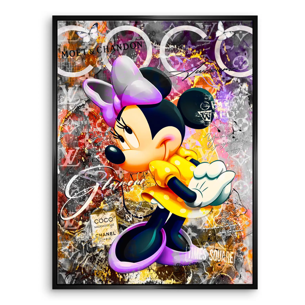 Minnie Maus Glamour Pop Art Leinwand Bild INGALERIE