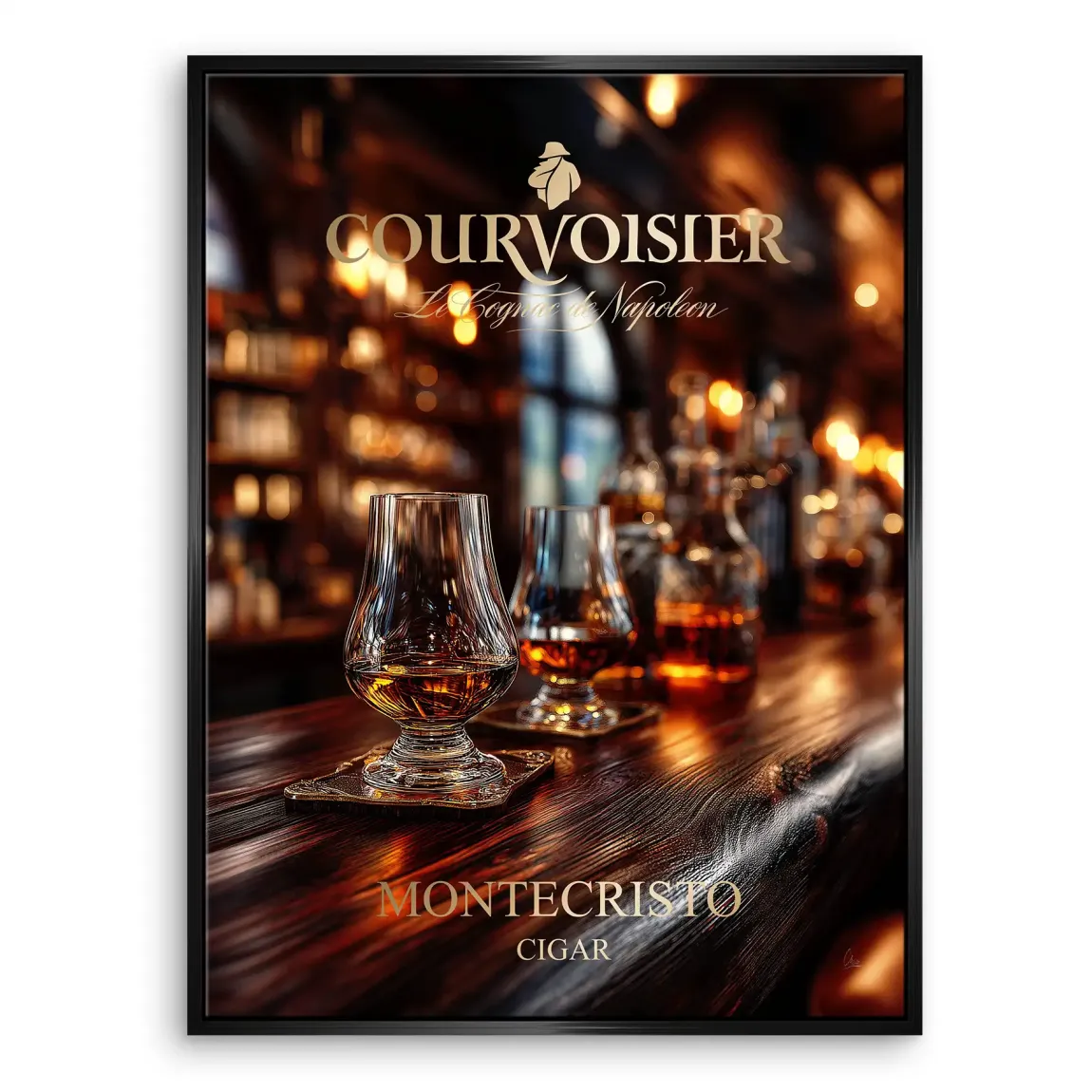 Amber Delight Cognac Leinwand Bild