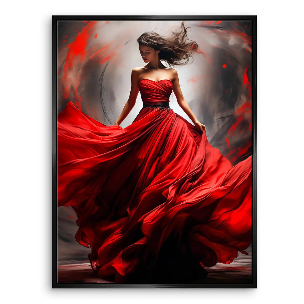 Woman In Red Leinwand Bild INGALERIE