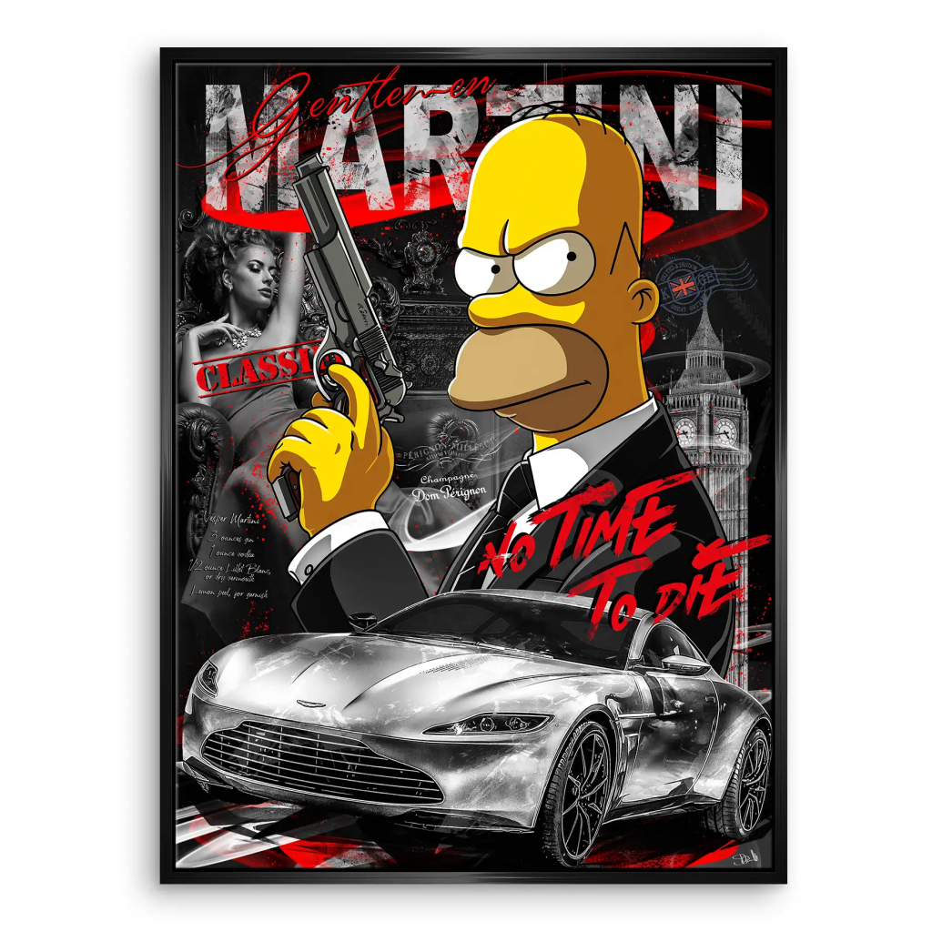 Homer No Time To Die Leinwand Bild INGALERIE