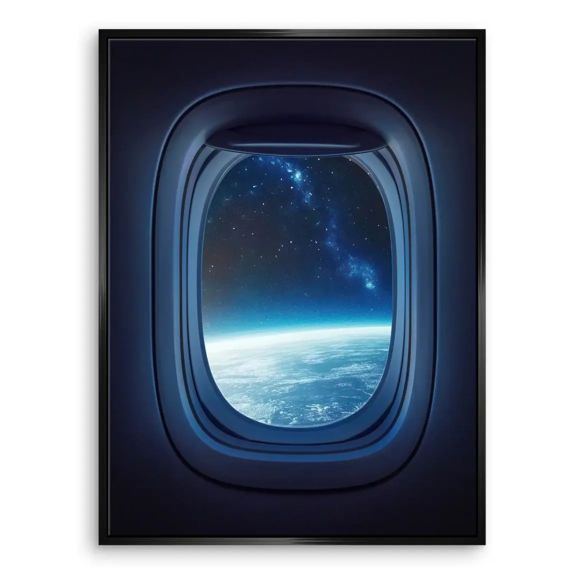Flugzeugfenster Galaxie Leinwand Bild