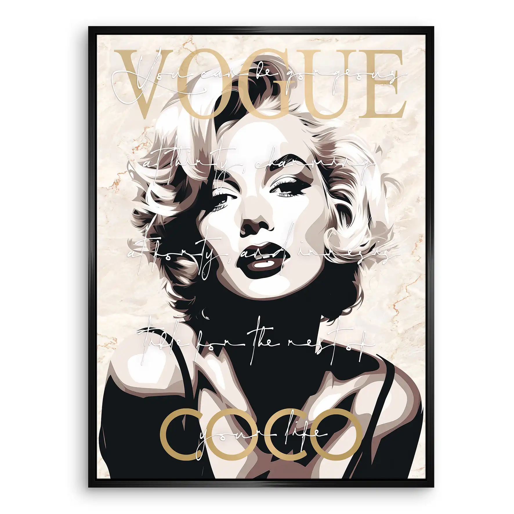 Marilyn Monroe Vogue Coco Leinwand Bild INGALERIE