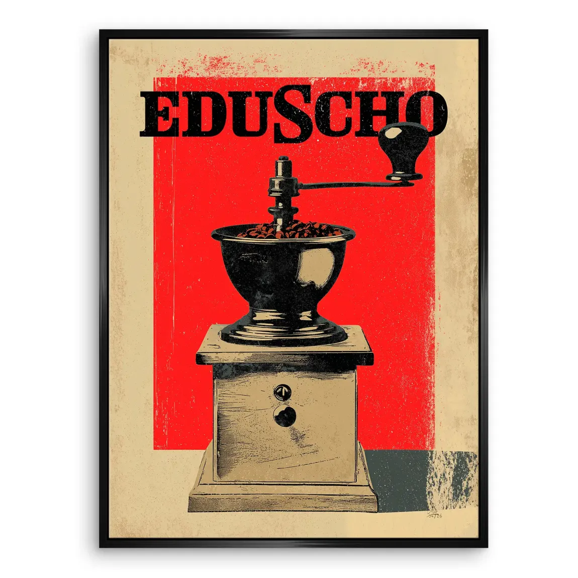 Eduscho Kaffeemühle Leinwand Bild