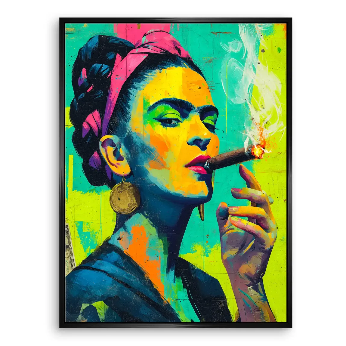 Frida Smoke Queen Leinwand Bild