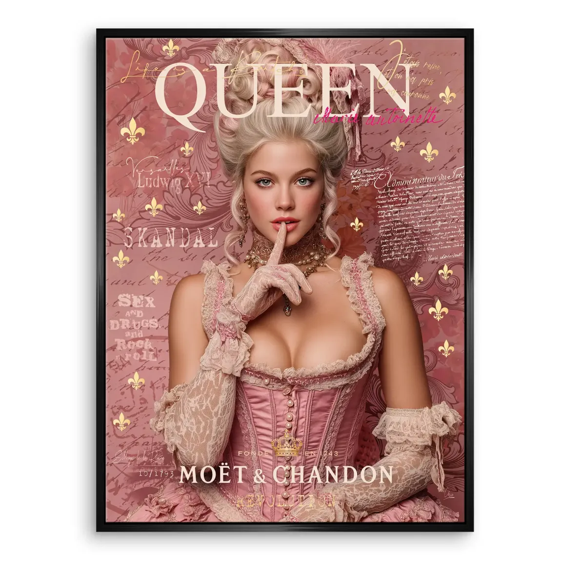 Marie Antoinette Rebellion Pop Art Leinwand Bild