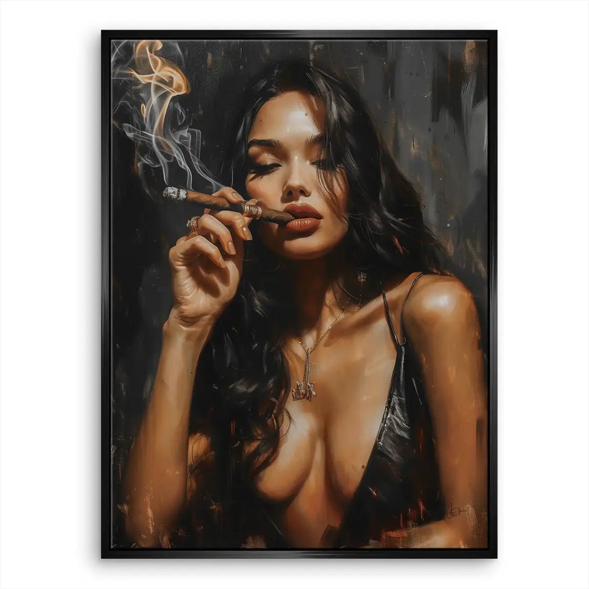 Smoking Girl Leinwand Bild INGALERIE