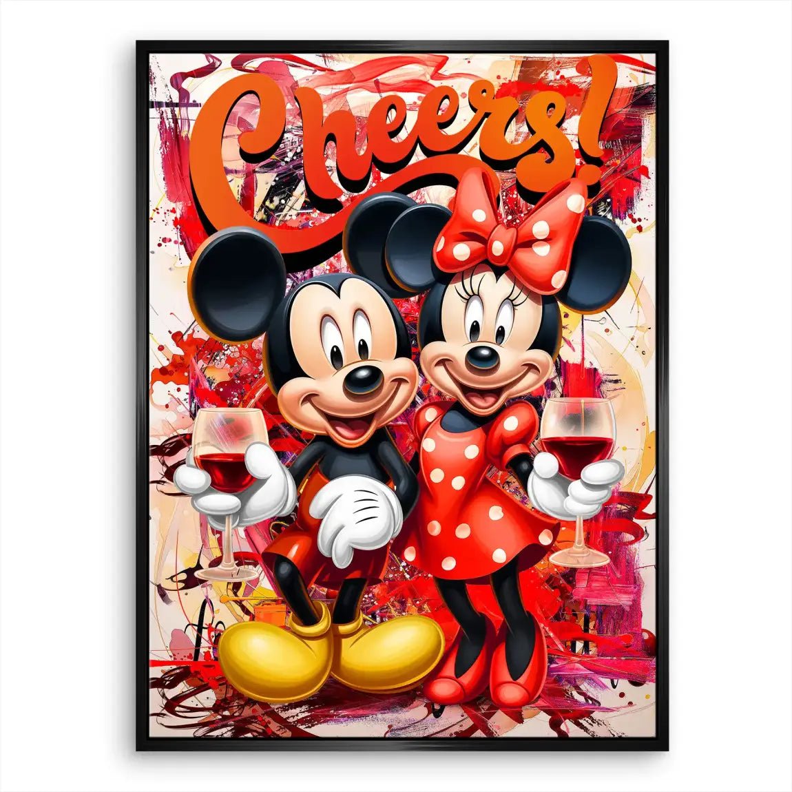 Micky u. Minnie Cheers Leinwand Bild INGALERIE