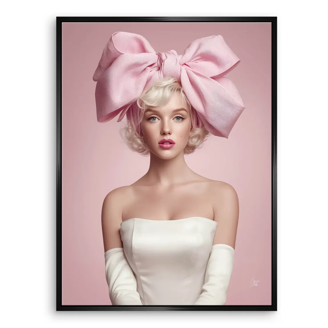 Marilyn Monroe Rosé Leinwand Bild