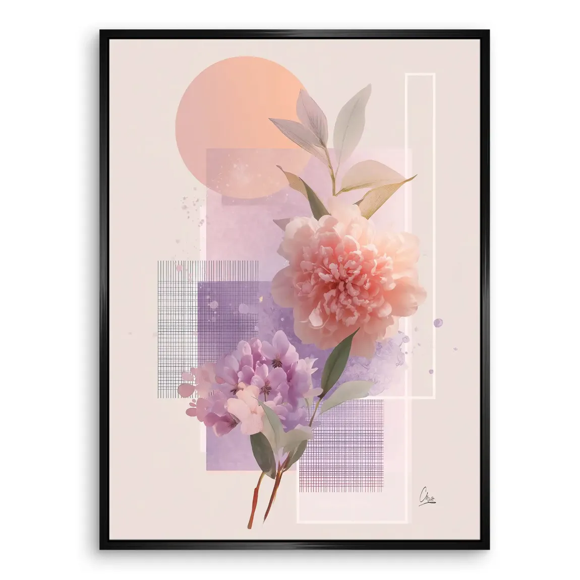 Soft Petal Harmony Leinwand Bild