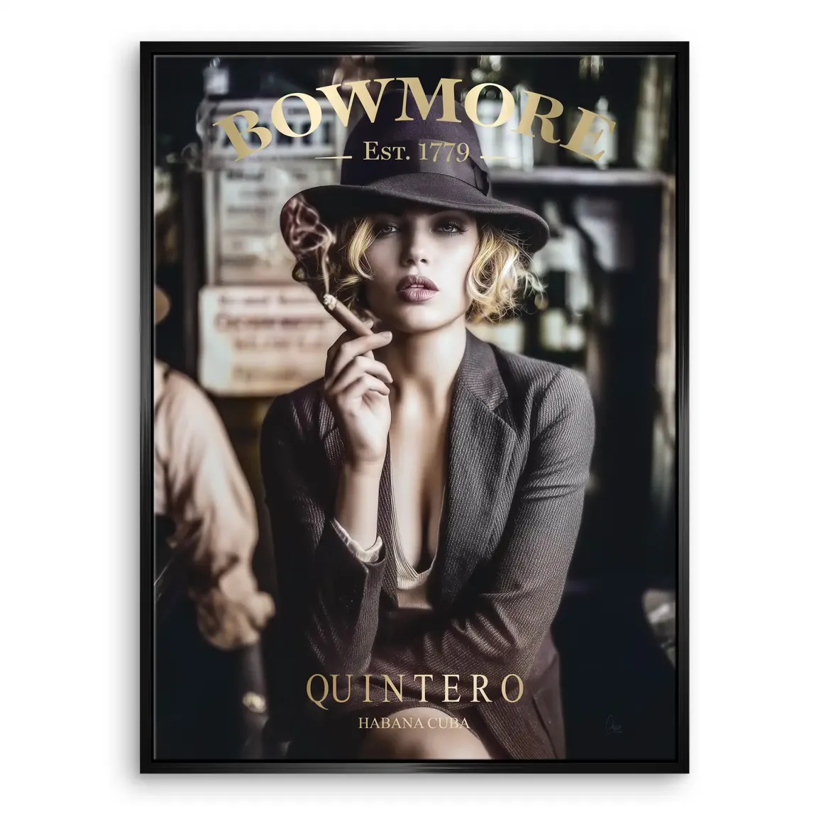 Whisky Noir Leinwand Bild