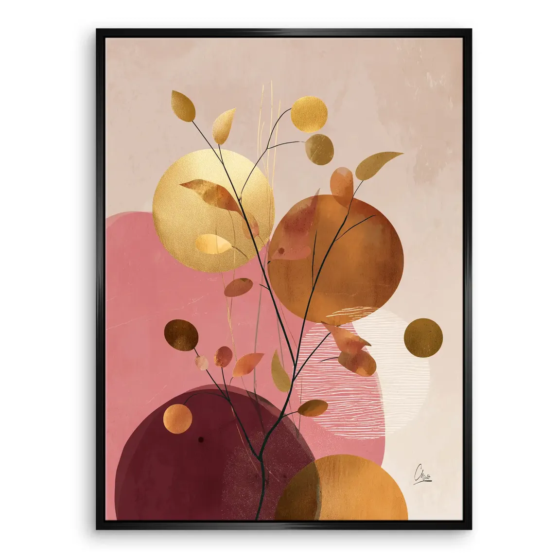 Golden Terra Harmony Leinwand Bild