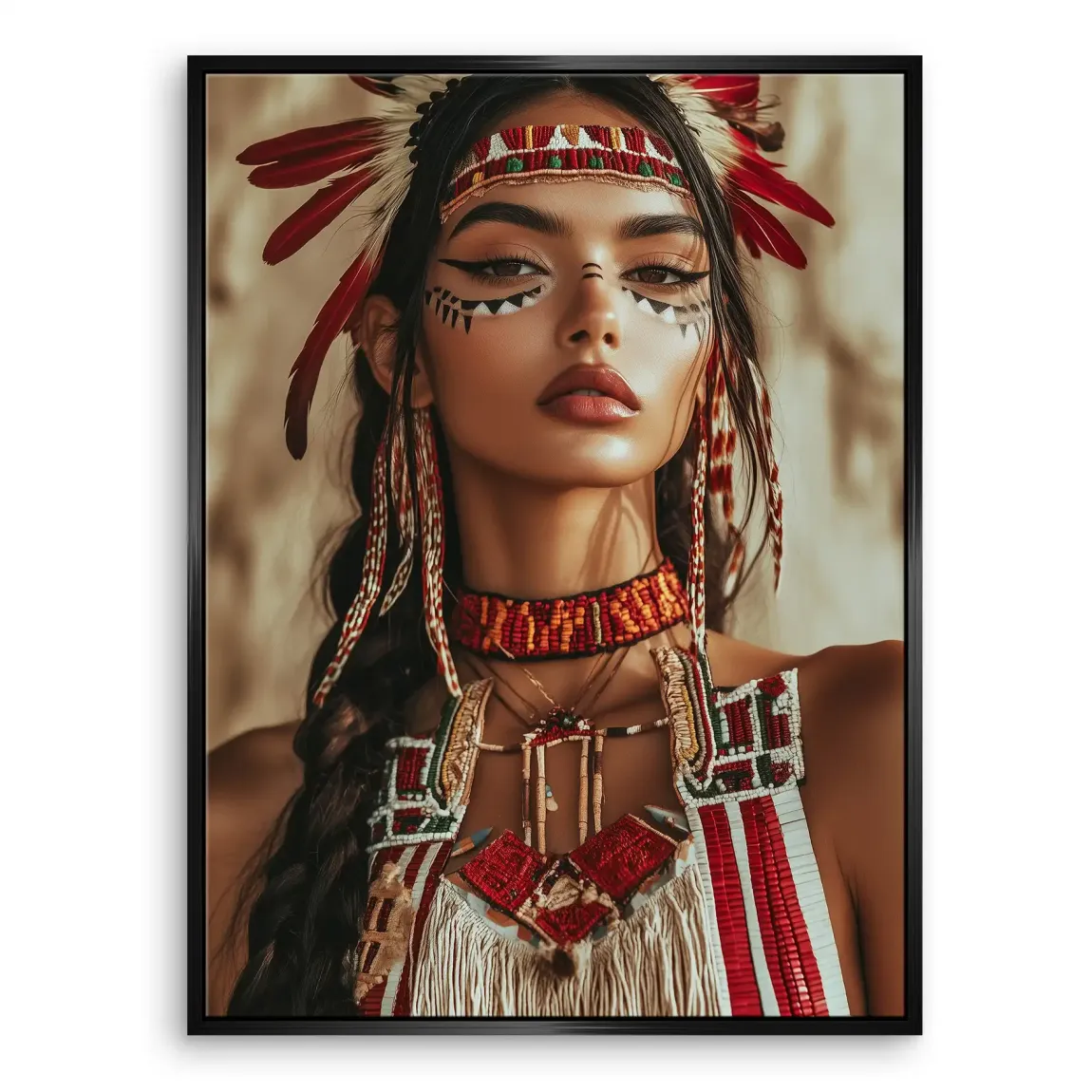 Die Indianerin Leinwand Bild