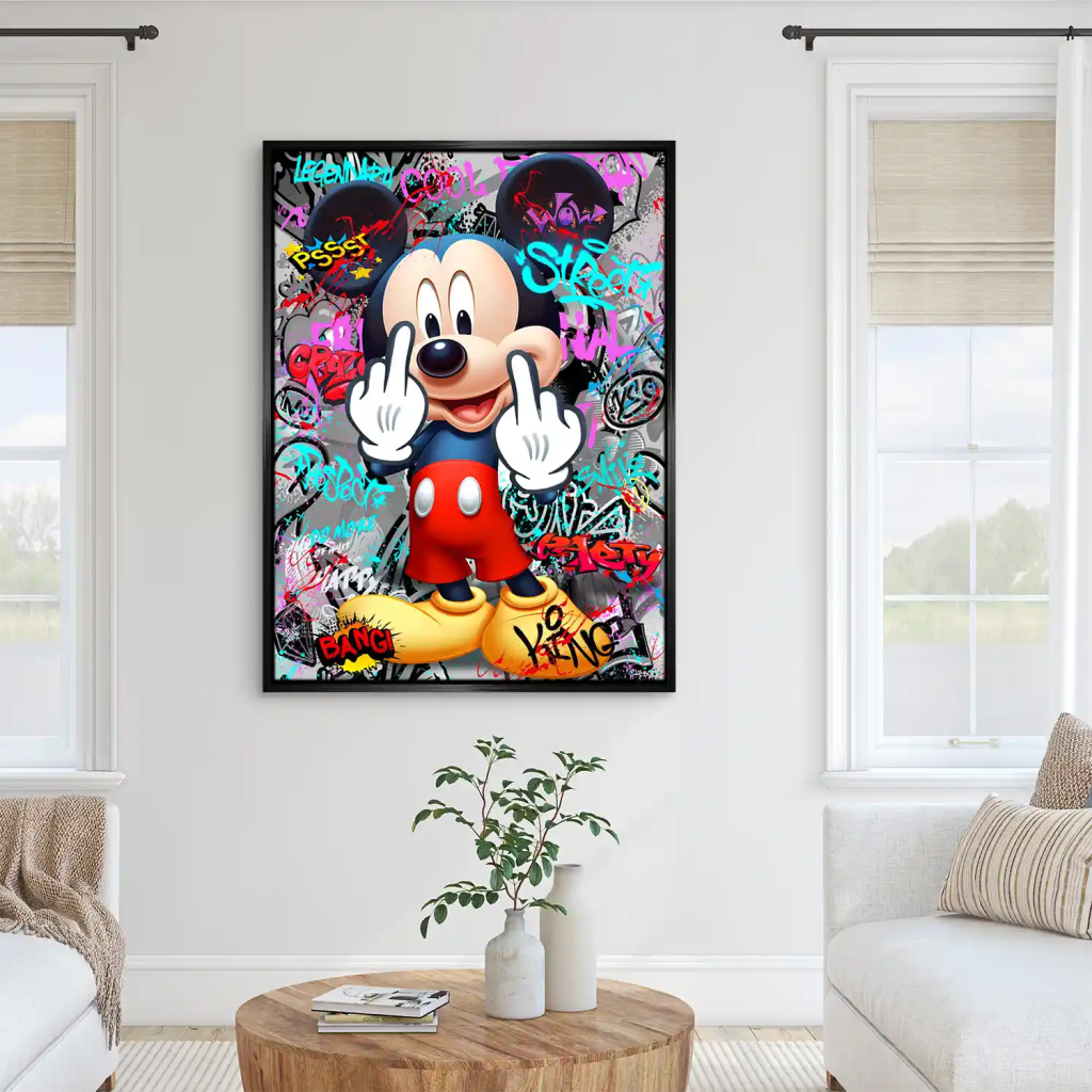 Micky Street Art Style Leinwand Bild INGALERIE