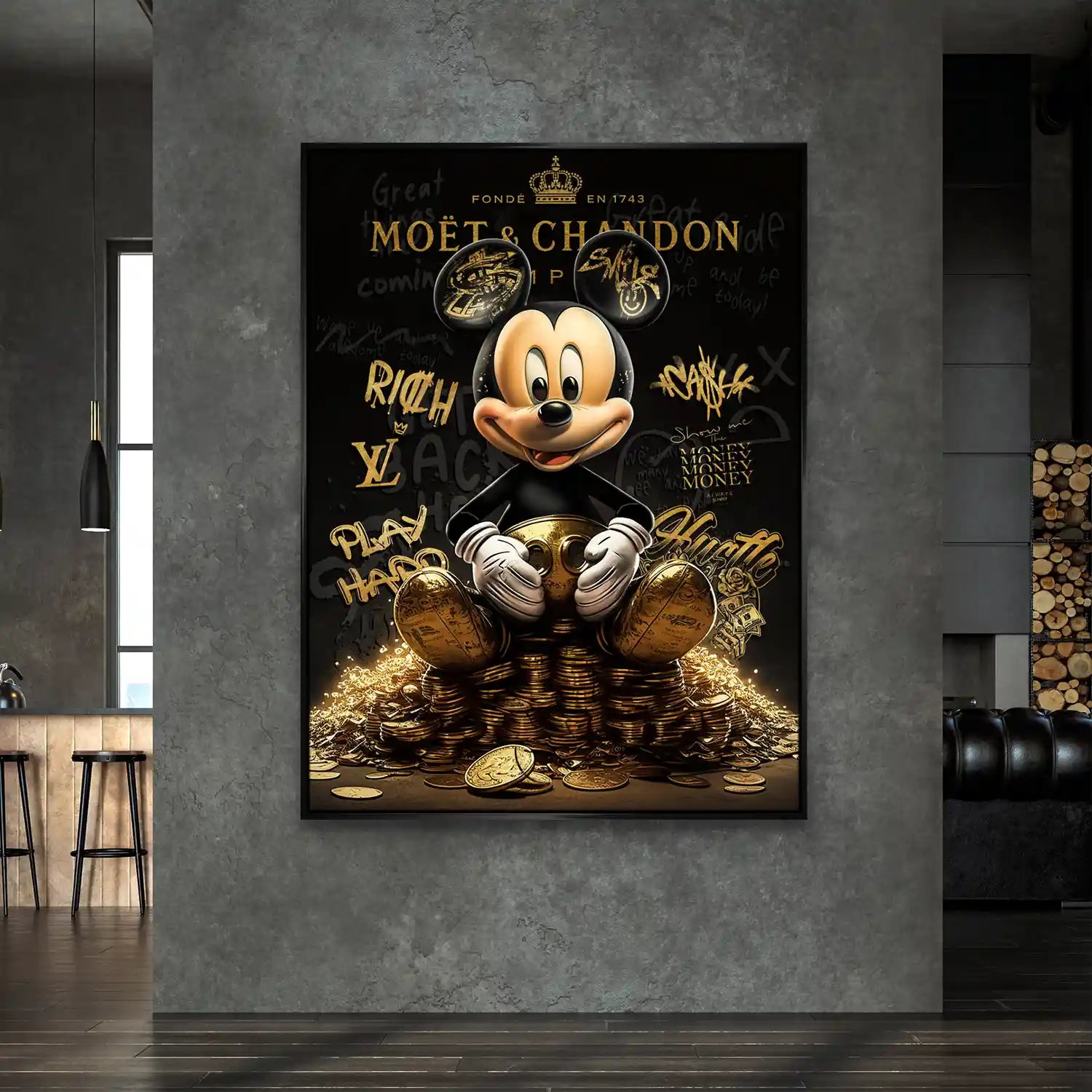 Micky Gold Motivation Pop Art Leinwand Bild INGALERIE