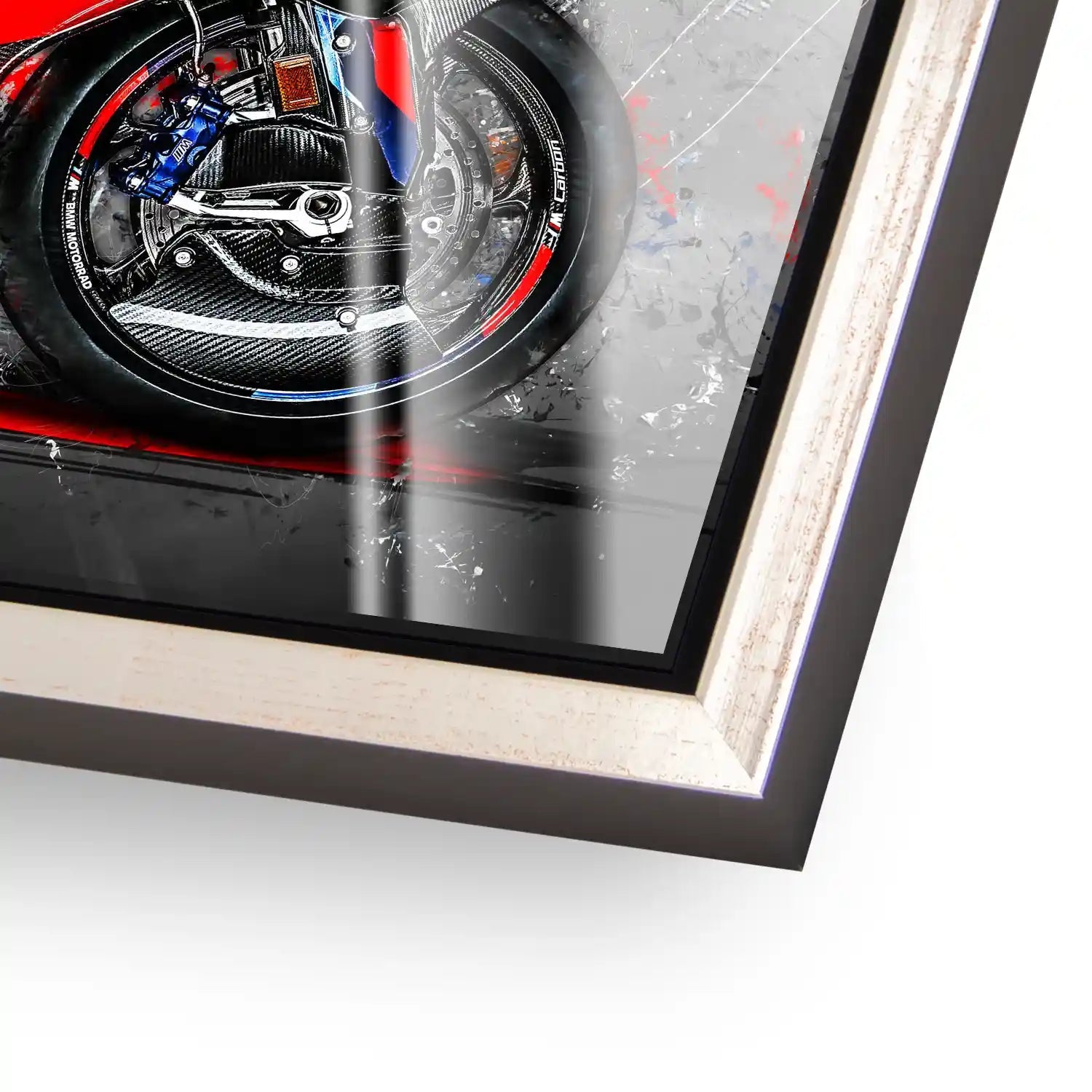 BMW M1000 Motorrad Abstrakt Black Style Acrylglas Bild INGALERIE