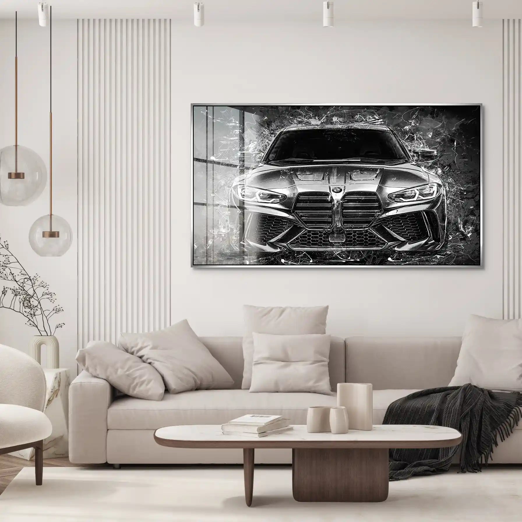 BMW M4 Abstrakt Black Style Acrylglas Bild INGALERIE