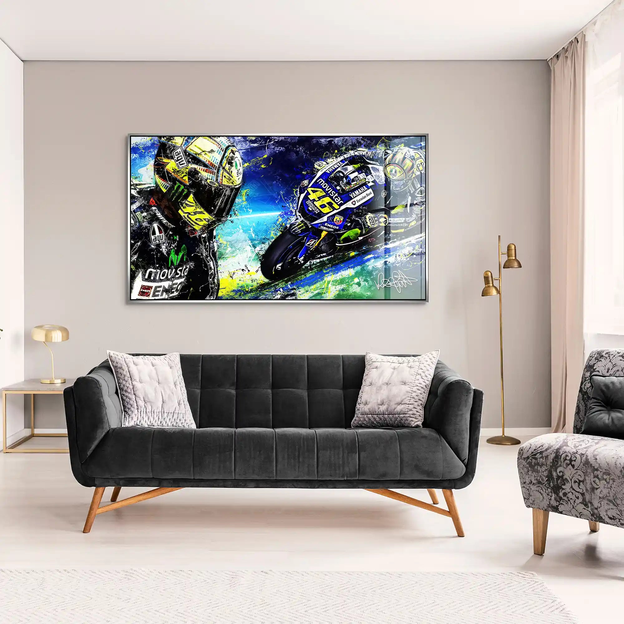 Rossi Moto Art Acrylglas Bild INGALERiE