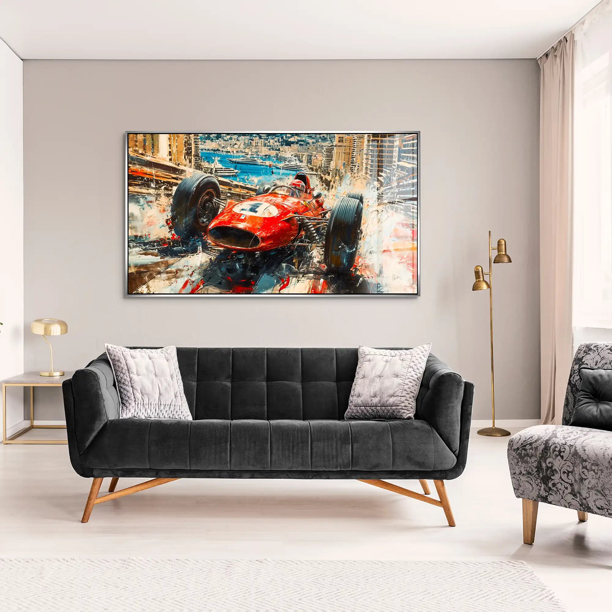 Monaco Formel 1 Retro Acrylglas Bild INGALERiE