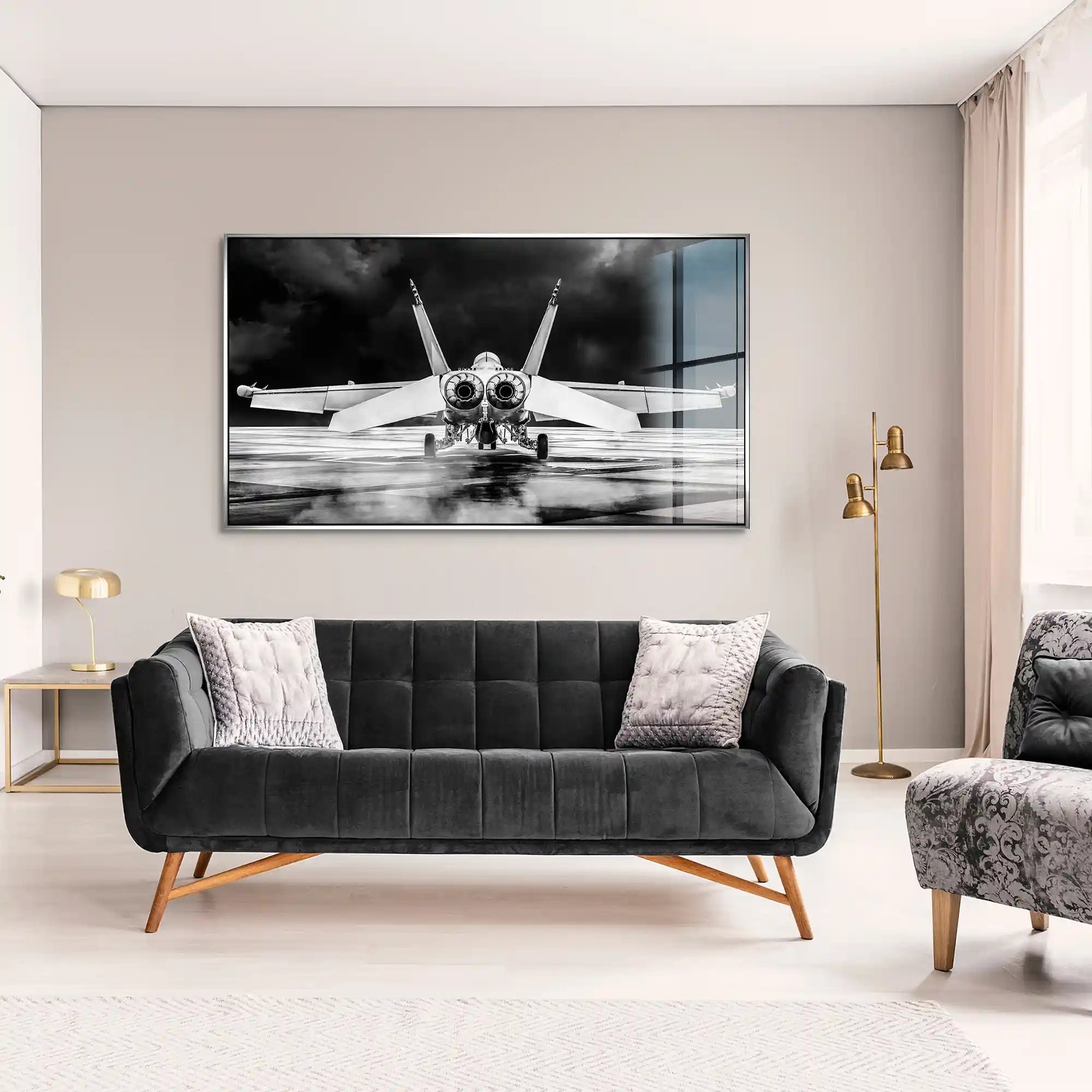 Düsenjet Flugzeug Acrylglas Bild INGALERIE