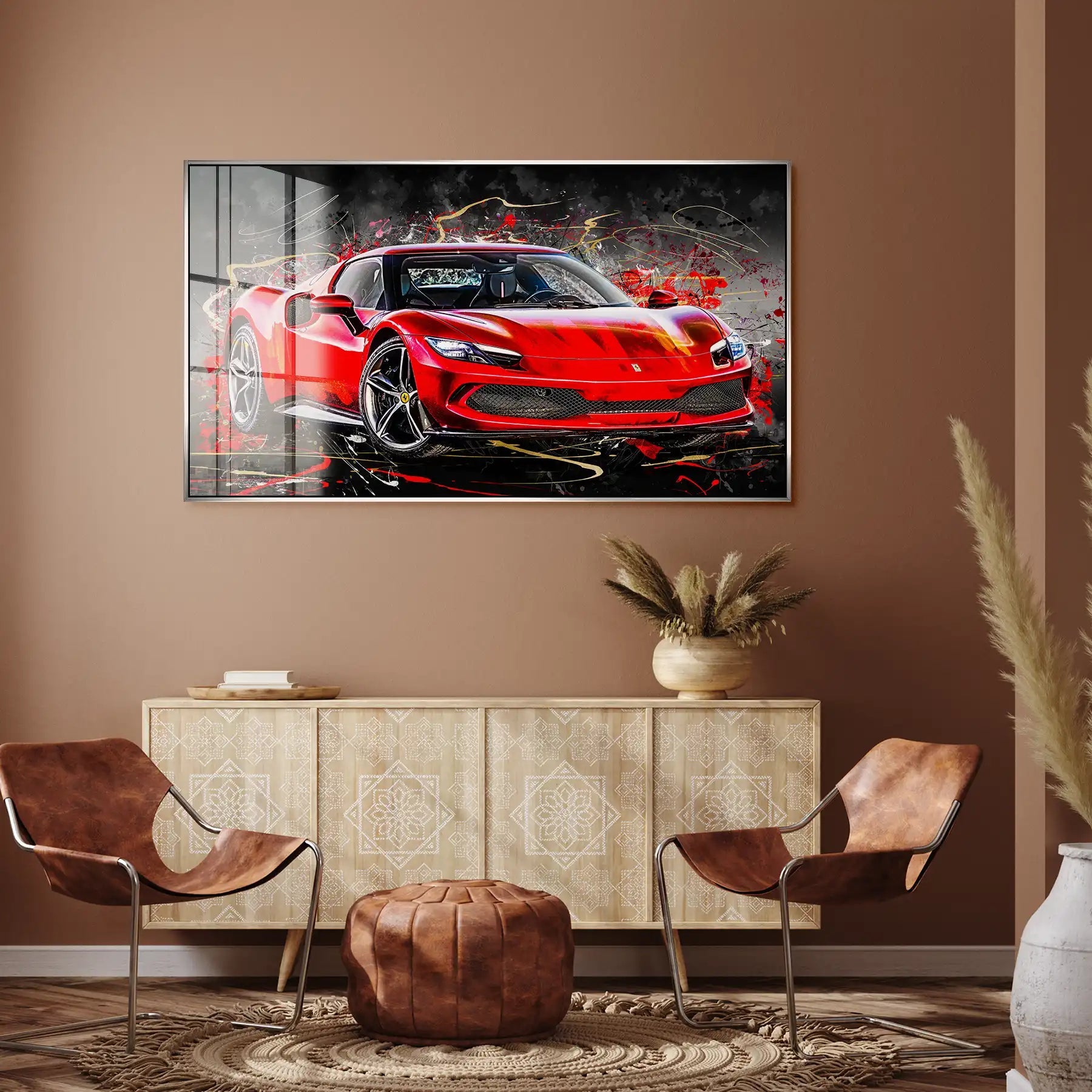 Ferrari 296 Abstrakt Acrylglas Bild INGALERiE