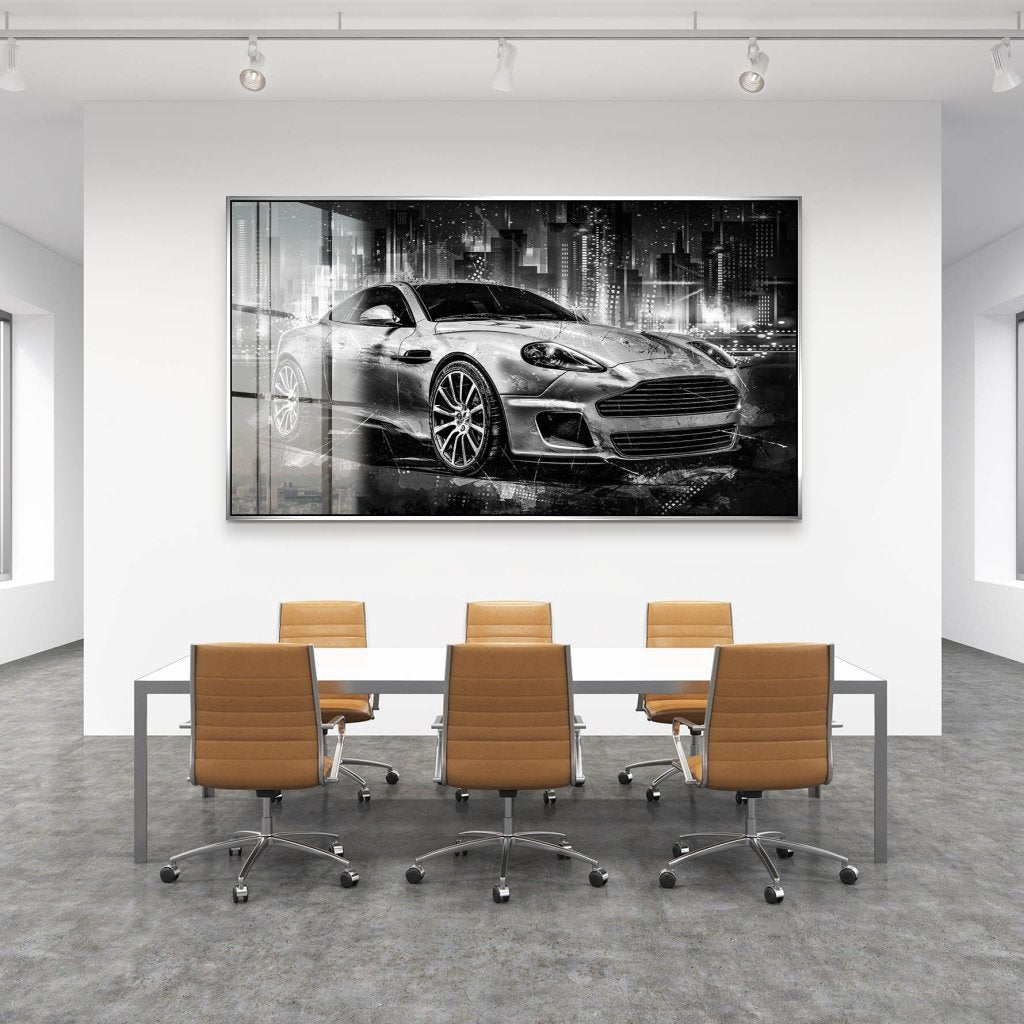 Aston Martin Abstrakt Dark Style Acrylglas Bild INGALERIE