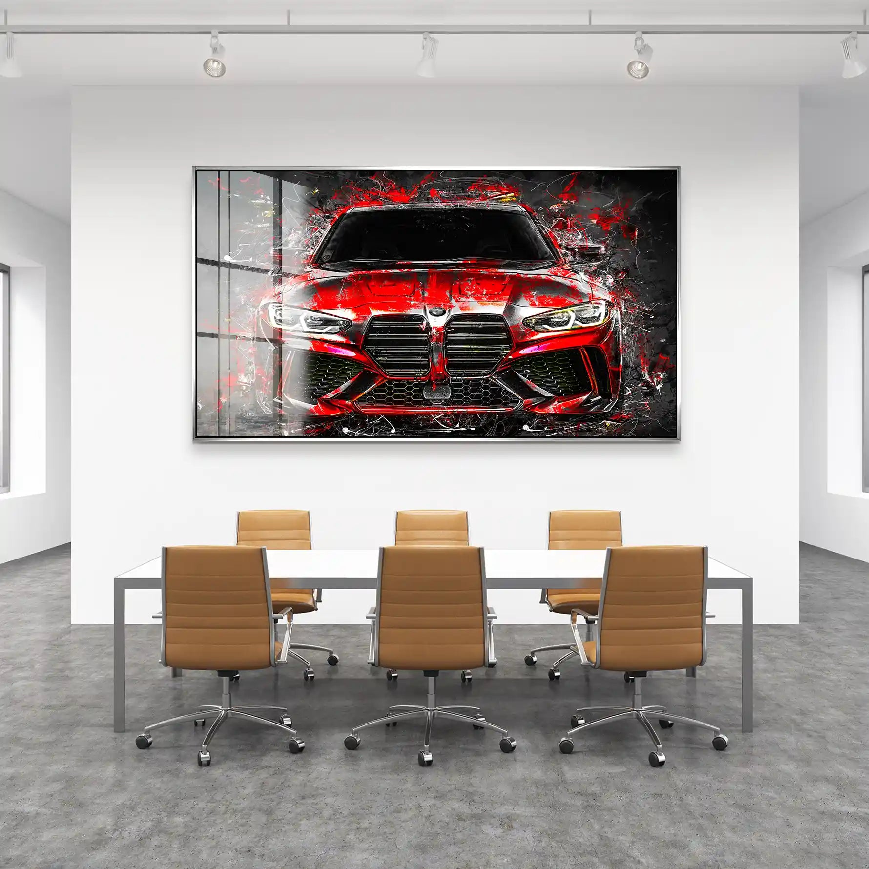 BMW M4 Abstrakt Style Acrylglas Bild INGALERIE