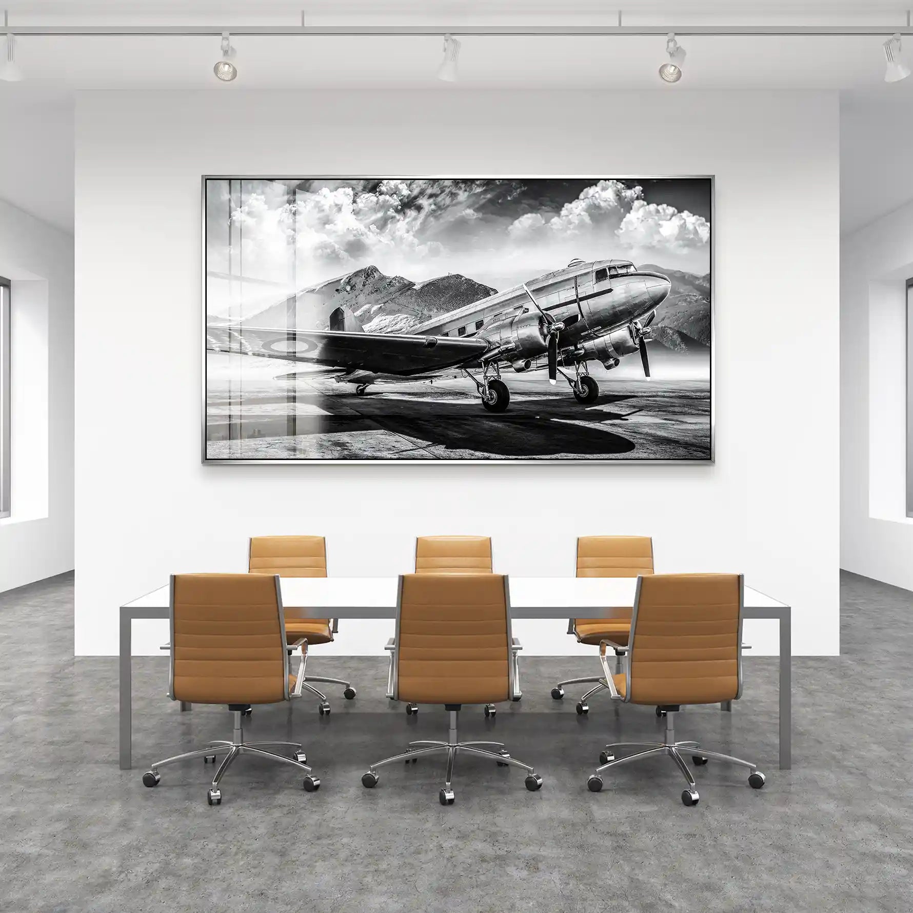 DC3 Retro Flugzeug Acrylglas Bild INGALERIE