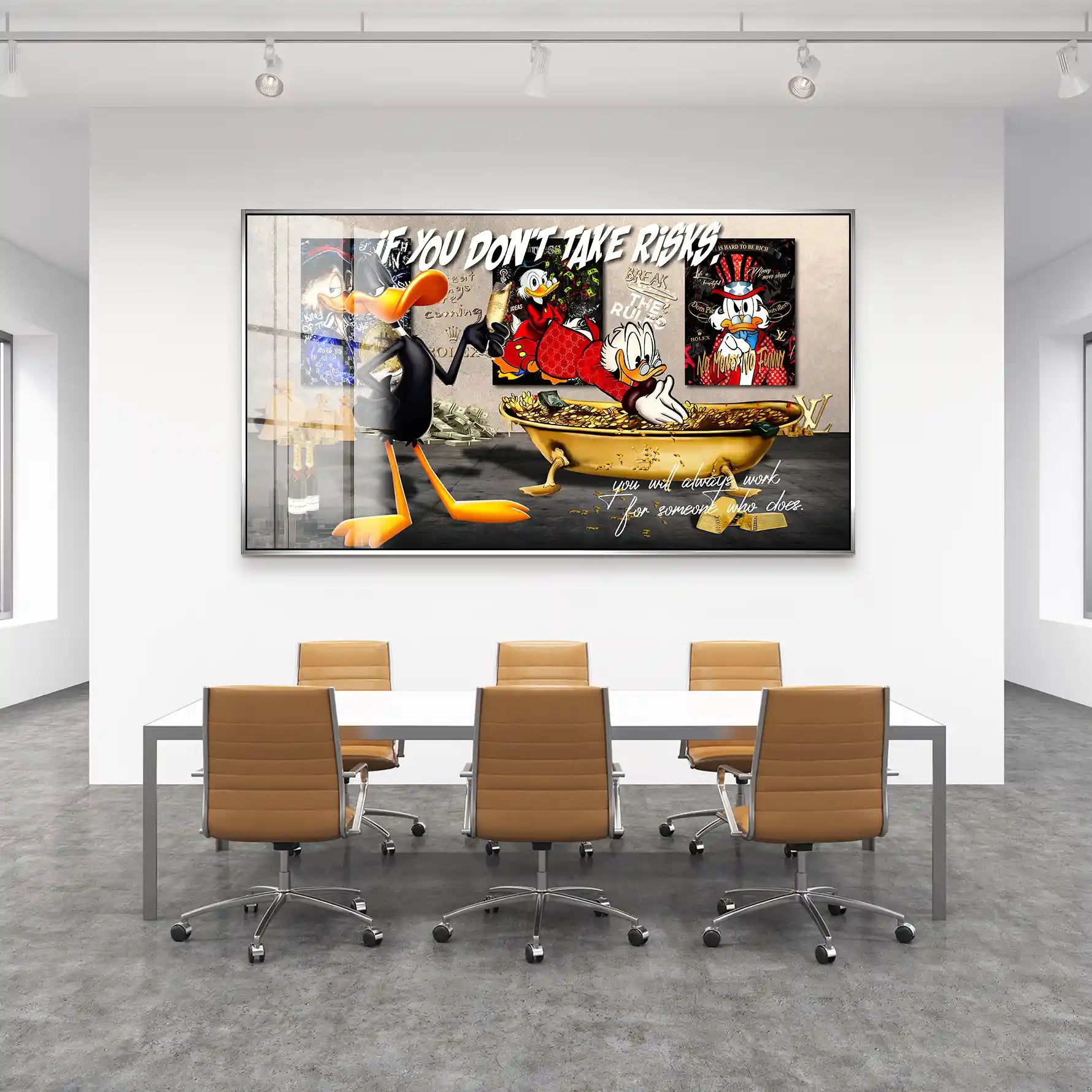 Duffy u. Dagobert Risk Pop Art Acrylglas Bild INGALERIE