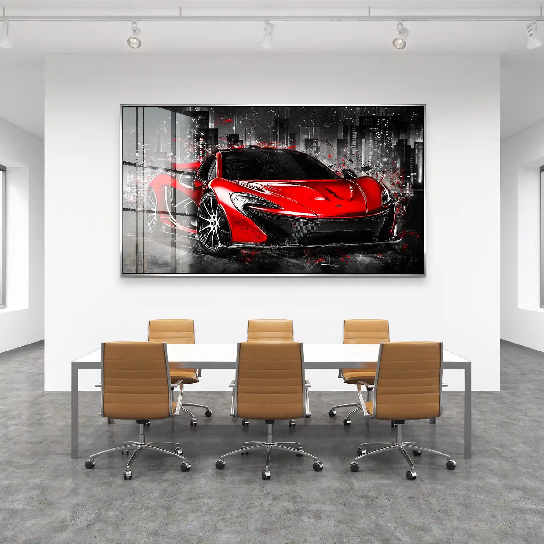 McLaren Abstrakt Rot Acrylglas Bild INGALERIE