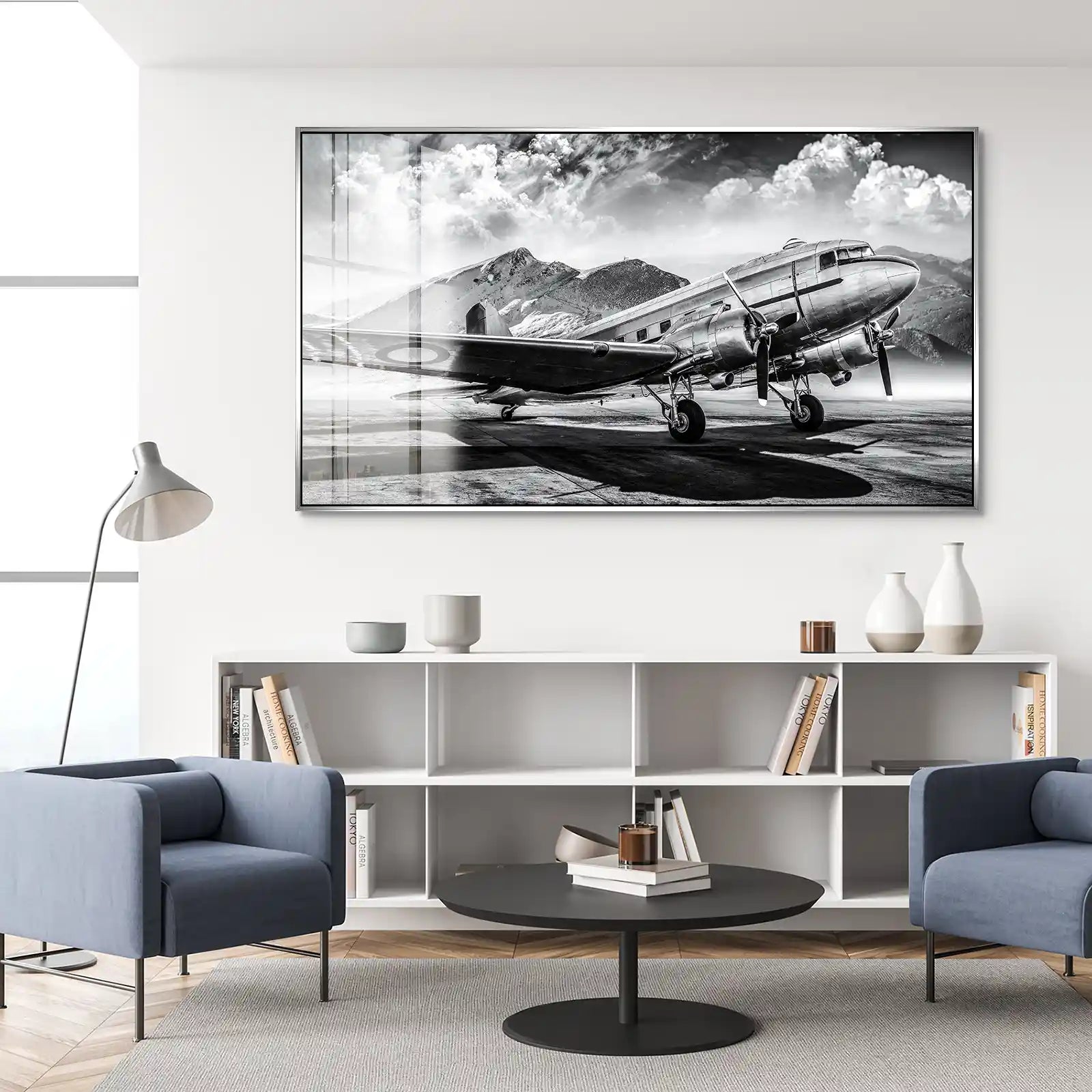 DC3 Retro Flugzeug Acrylglas Bild INGALERIE