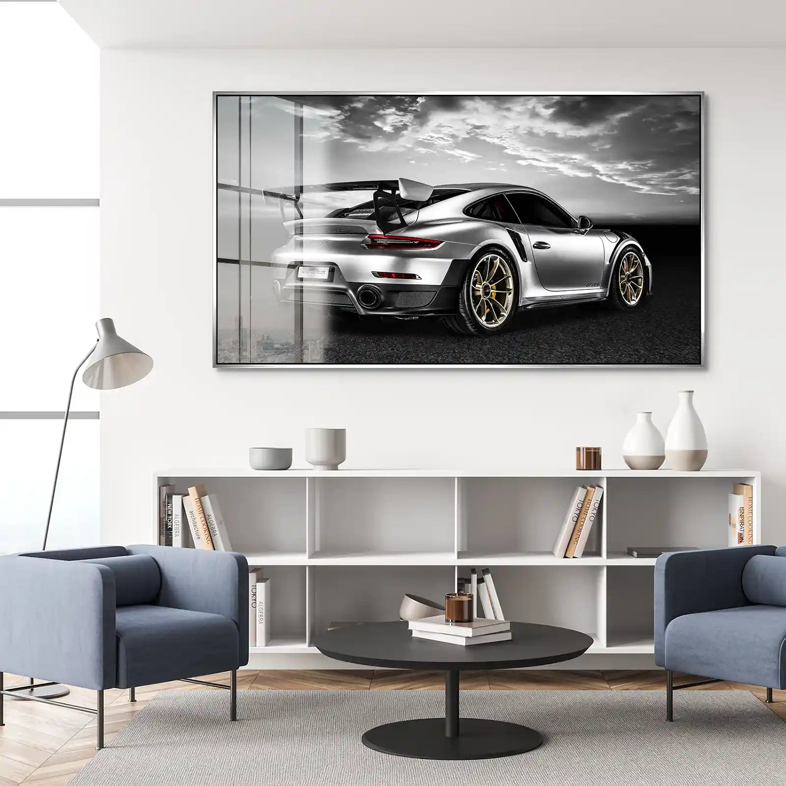 Porsche GT2 RS Sunset City Style Acrylglas Bild INGALERIE